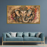 Ganpati Vintage Look Wall Decor – Hindu Temple Artwork